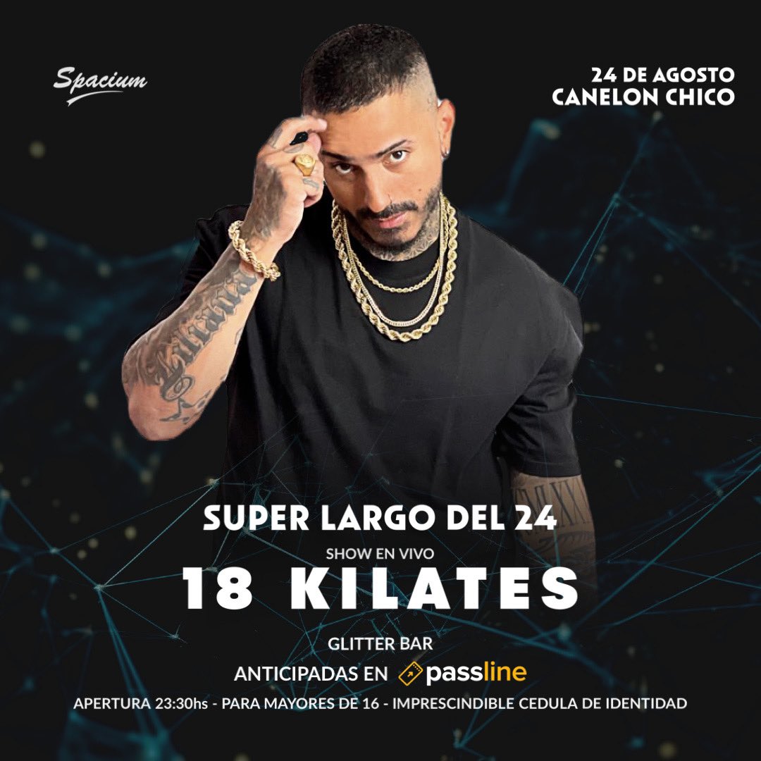 Retweet y participas en el sorteo de entradas para este #Jueves24 #SuperLargo en #CanelonChico con #18Kilates 
Anticipadas acá 👉 passline.com/eventos/24-de-…