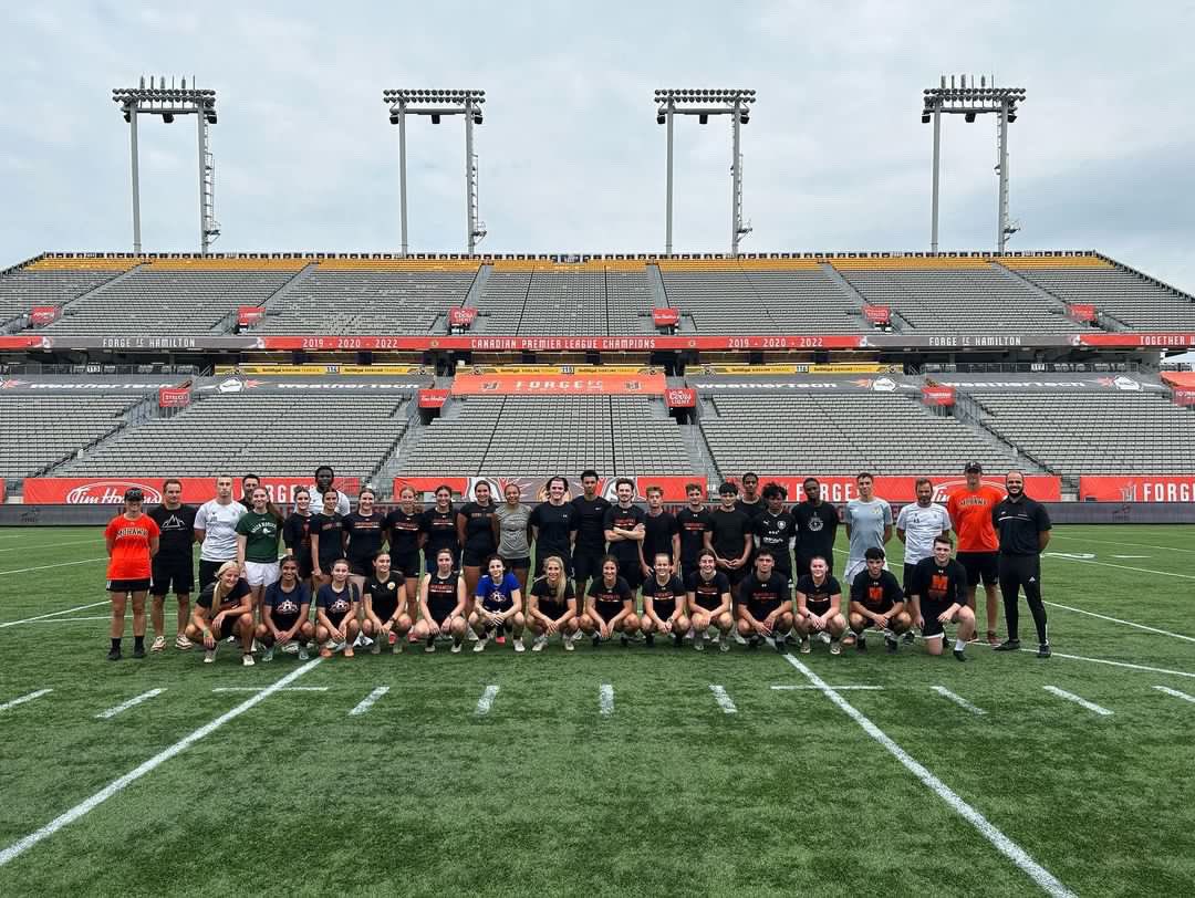 MoMountaineers's tweet photo. Mountaineers 🤝 @ForgeFCHamilton
Thank you Forge for hosting our men’s and women’s soccer teams today at @TimHortonsField. Amazing hospitality and our student-athletes learned a lot.
Hamilton soccer stays connected and united.
#Grit2Great #GoMountaineers #HamiltonIsHome https://t.co/osetBy6frZ