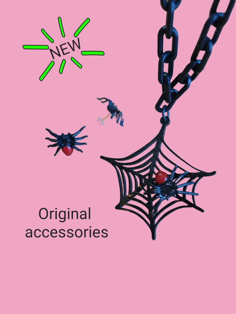 New!
It will definitely become your favorite

すでにシリーズ化しております、蜘蛛の巣のネックレスとピアスのご紹介

最初のデザインから試行錯誤し、やっと仕上がりました

可愛いいこの子達と一緒に、ハッピーハロウィン迎えましょう
#accessories #original  #オリジナル  #jokerandmari