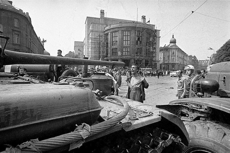 Today, 55 years ago, the uninvited Soviet tanks and soldiers invaded Czechoslovakia to crack down on political liberalisation. My grandfather decided it was finally the time to leave the Communist Party, for which he later paid a hefty price. The bastards left 23 years later.