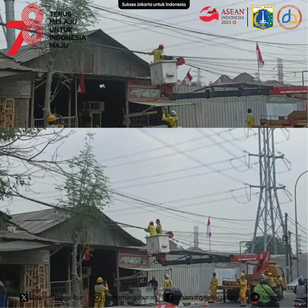 Giat perapihan kabel utilitas oleh Satgas Bina Marga Jakarta Barat (Jl.Outer Ringroad, Kecamatan Cengkareng). #Jakartabarat #Herusuwondo #BinaMargaJakbar #BinaMargaDKI #Uuskuswanto