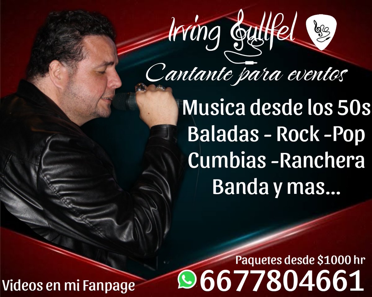 Tienes reunion familiar en puerta? Estoy a tus ordenes. Cantando con pistas, teclado o guitarra Tambien manejo Dueto con mujer.
#musica #musicaparafiestas #culiacan #guamuchil #mochis #mazatlan #sinaloa #musicasinaloa #musicaculiacan #musicamazatlan #musicalosmochis #culiacancito