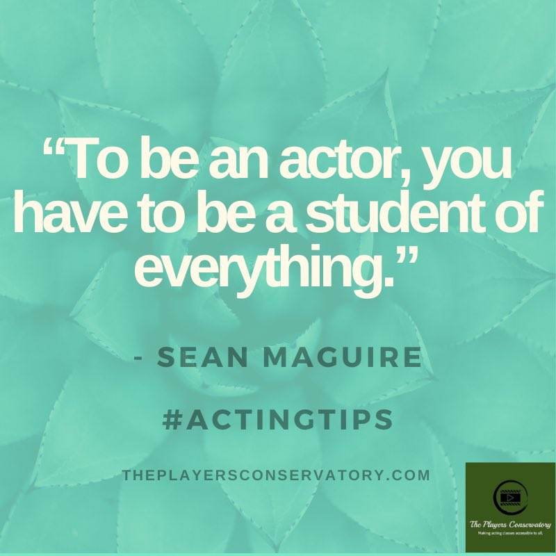 Today’s acting tip is from our youth actors class, where our founder & acting coach Sean Maguire stressed the importance of always learning.  As an actor you will need to be versed on a variety of subjects and continuing to learn is key for success.

#TheMoreYouKnow #actingtip