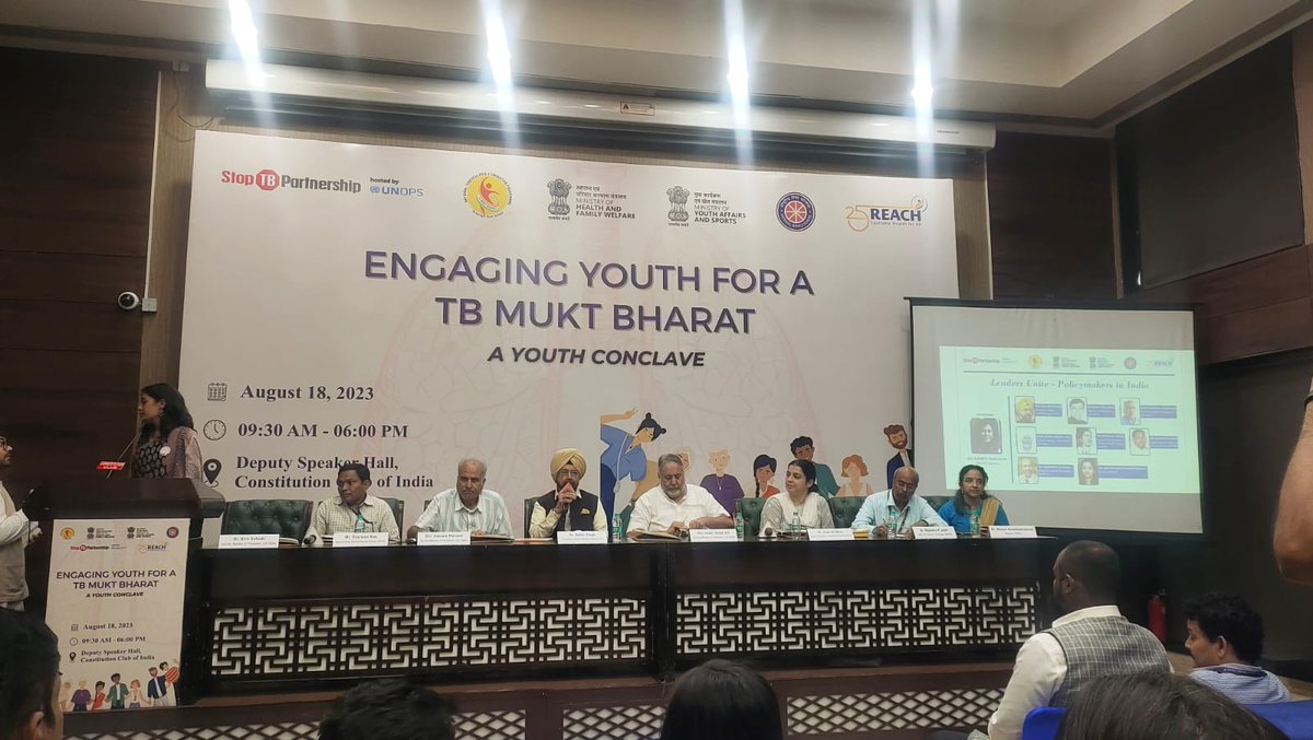 glra_india1966's tweet photo. On 18th Aug 2023, #ReachFoundation conducted a #youthconclave on "Engaging youth for a #TBMuktBharat", supported by the #mohfw and #moyas. The event included TB talks, a fireside chat with #TBchampions sharing their experiences and a group workshop on the power of the campaign. https://t.co/upXOu886Tg