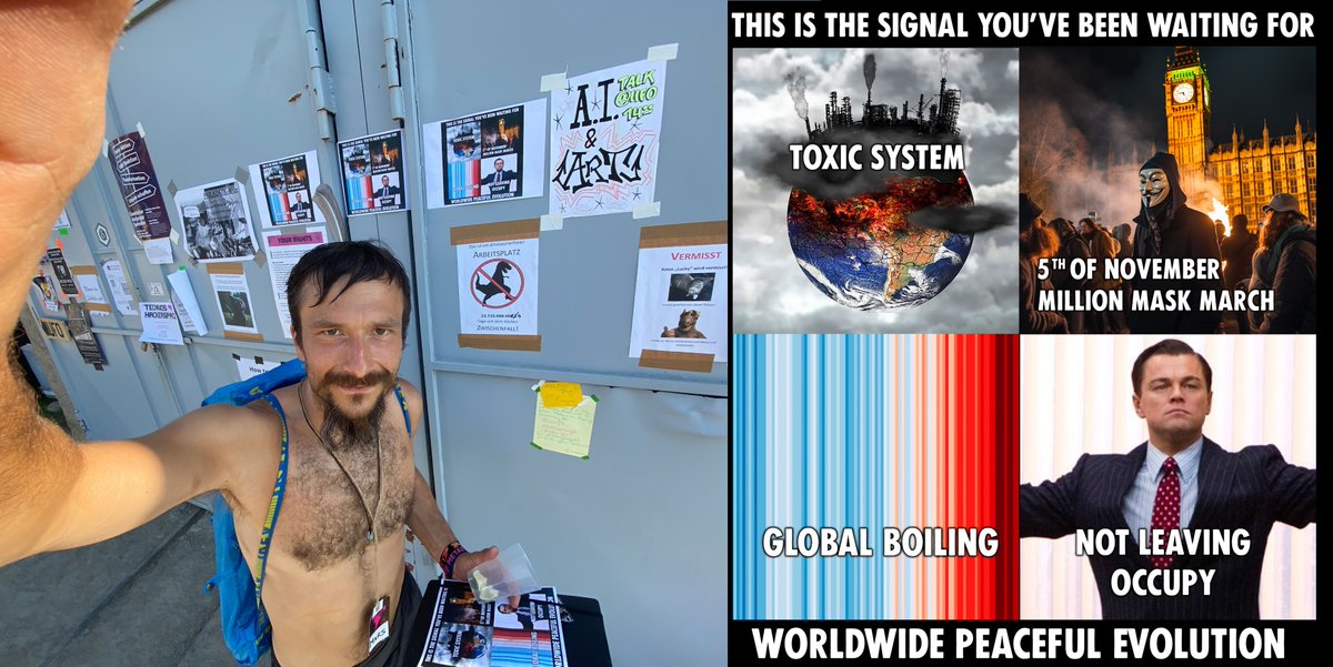 MarsitaTheUltra's tweet photo. Spreading memes at #cccamp23
#PeacefulEvolution
(making it explicitly peaceful as some people associate revolution with force)