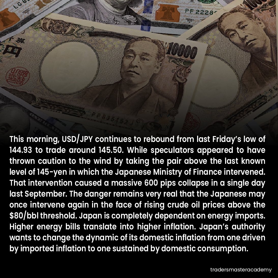 tradersmaster_'s tweet photo. 21.08.2023 -Monday✨
Short-Term USD/JPY Outlook 📈

💁‍♀️Watch it in the link below！🔥
https://t.co/vxROwAdrNB https://t.co/vmv2oAUTz4