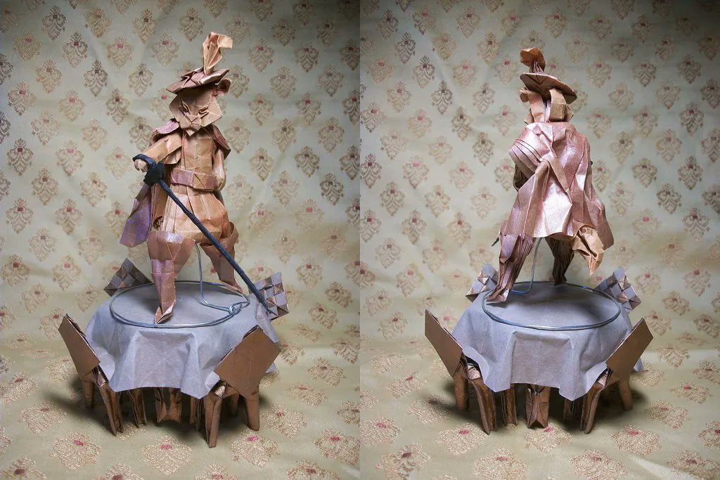 Designed and folded by Hubert Villeneuve (source: buff.ly/3DUuVak) #pussnboots