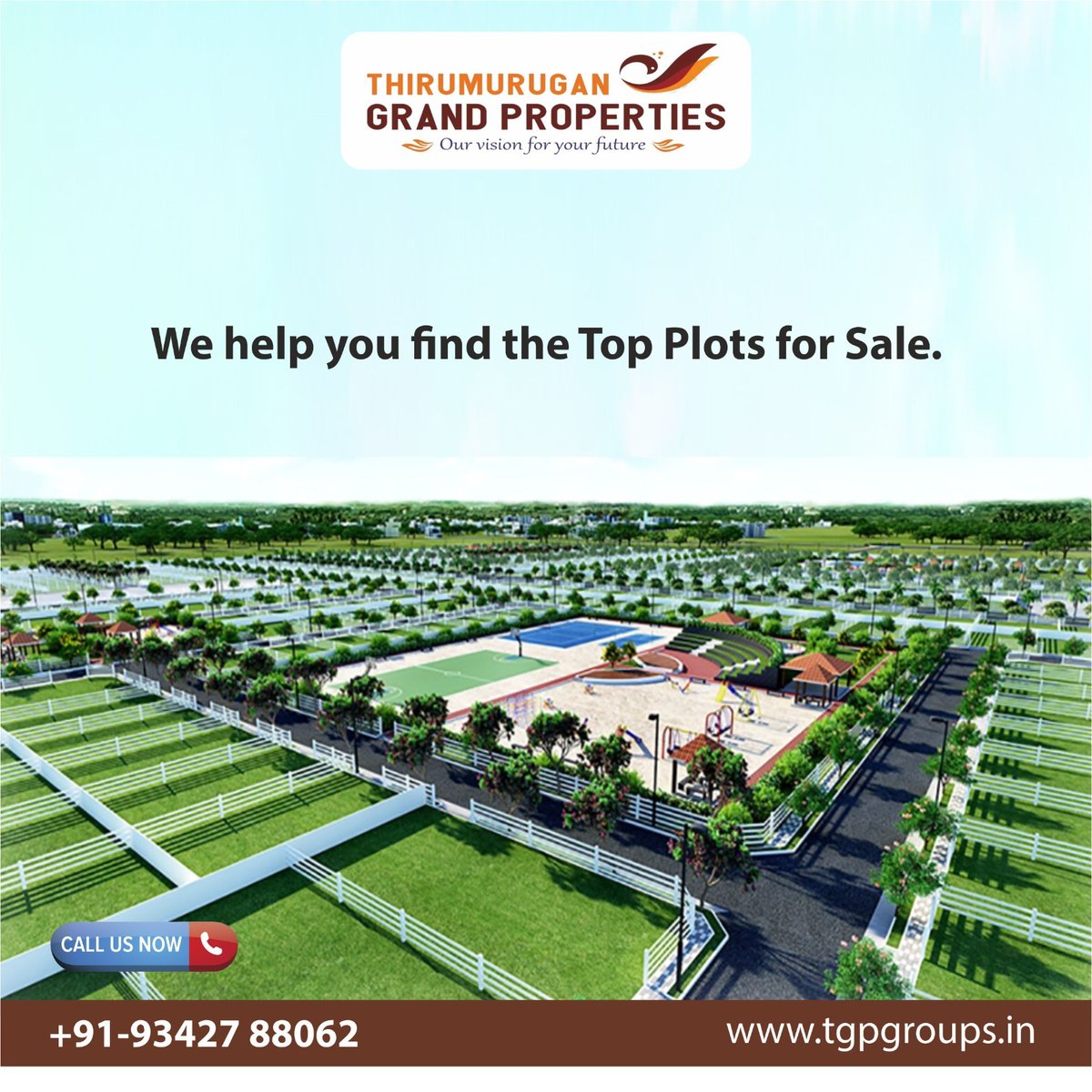 TgpProperties's tweet photo. Discover your dream plot at "Thirumurugan Grand Properties"! Explore top-notch plots for sale, offering ideal spaces to build your perfect home. 

Call us ☎️:+91 9342788062/ +91 9994044889 or visit our website 🌐: https://t.co/YRy1To66jY 

#ResidentialPlots #RealEstate https://t.co/OFFnr1eYMz