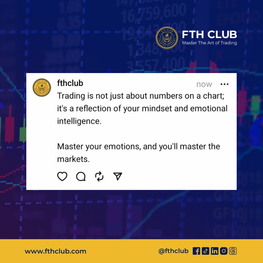 Trading is not just about numbers on a chart; it's a reflection of your mindset and emotional intelligence. 🧠 

Discover the keys to successful trading 👉👉fthclub.com

#EmotionalIntelligence #ForexTrading #SuccessMindset #FTHClub #LearnForexTrading #forexeducation