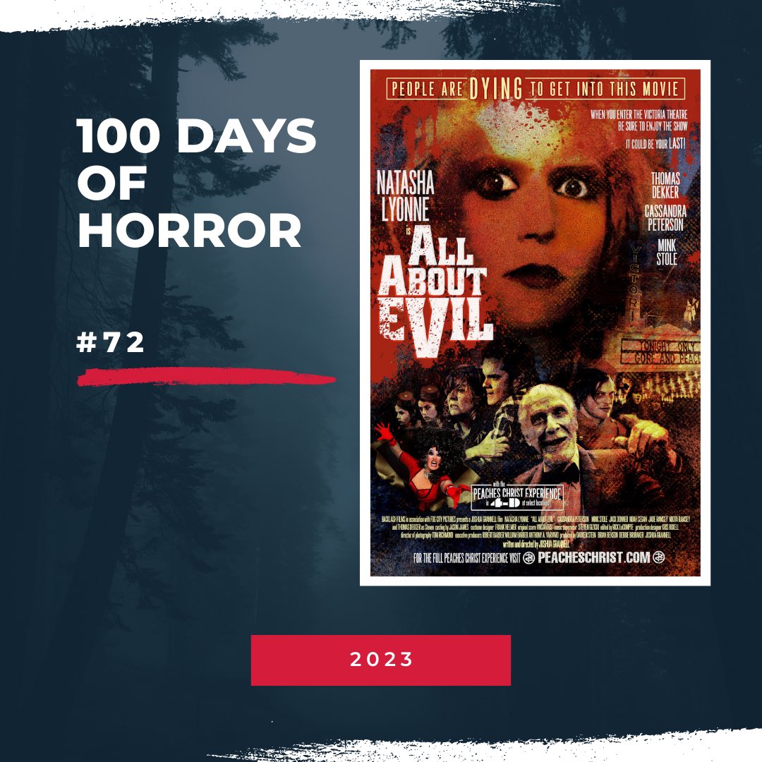 seattlescreams's tweet photo. #72 All About Evil
I don’t know how this has escaped my notice before now. It’s so delightfully unhinged! Just balls to the wall bonkers in the best possible way. And @nlyonne! How can you not love it?
#100daysofhorror2023 #100DaysOfHorror #AllAboutevil https://t.co/MV4feJcECK