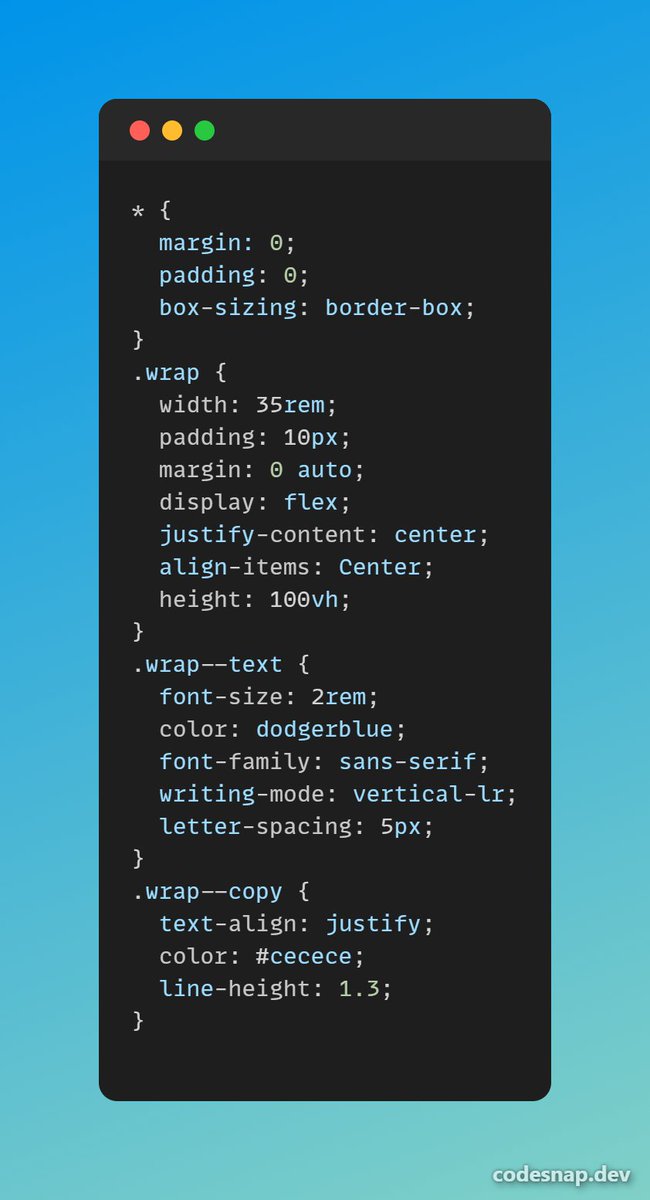 nzshakib's tweet image. 📝 Vertical Text with CSS writing-mode 📐✏️

Create captivating vertical text layouts using just CSS! 🔀📌

💡 Explore the Code:

#CSSMagic #VerticalTextArt