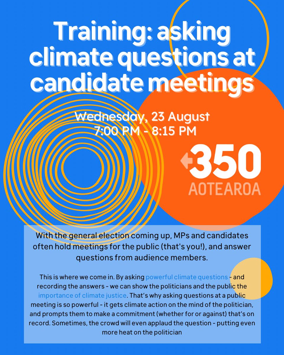 Let’s make climate justice the key issue this election!
community.climateshift.org.nz/events/trainin…
