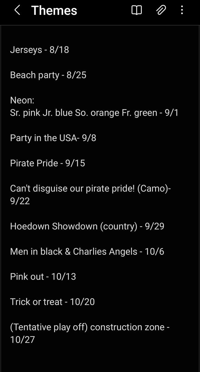 SE_PiratesOhio's tweet photo. FANS FANS IN THE STANDS IF YOU'RE PIRATES CLAP YOUR HANDS!! 
Get ready to cheer on our football team and show off your pirate pride with this year's themes! Can't wait to see you in the student section pirates!! https://t.co/kWgTVFx0o1