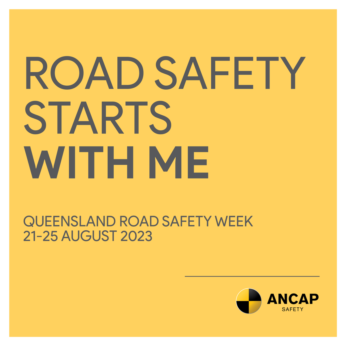 It’s Queensland Road Safety Week, and regardless of where you live, road safety starts with you.

@tmrqld <a href="/RACQOfficial/">RACQ</a> <a href="/StreetSmartsQLD/">StreetSmarts QLD</a>

#RoadSafetyStartsWithMe #QRSW2023 #5star #ANCAP #safetyratings #safety #yellow