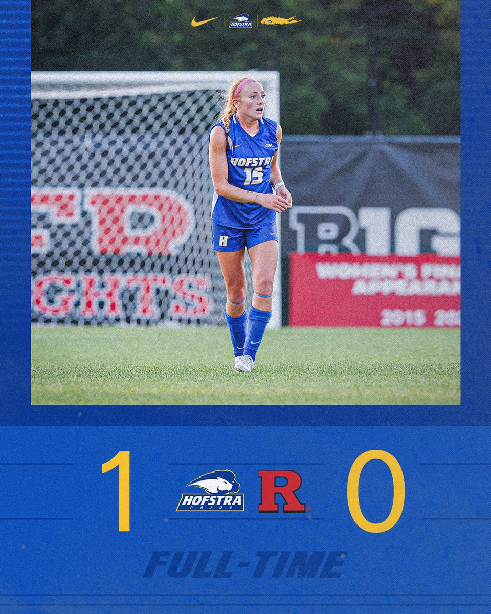 HofstraWSOC's tweet photo. #Hofstra WINS❗

Olivia Pearse's 88th minute goal is the lone tally in a 1-0 Pride victory at Rutgers. Hofstra moves to 1-1 on the season and is back in action Friday at Columbia. 

#PrideOfLI https://t.co/dgDG6ECCSf