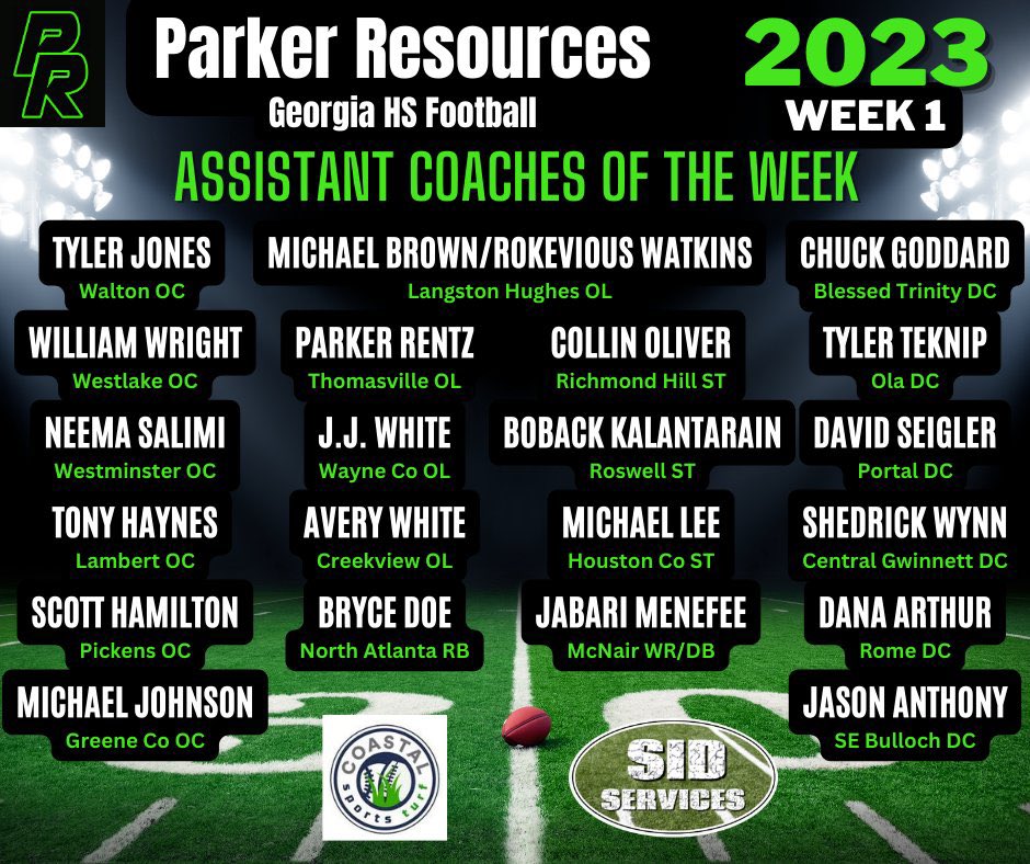 Thank you @ParkerResources for the recognition. All the credit goes to our players and offensive coaches for a great week of preparation. #TheLake🥶