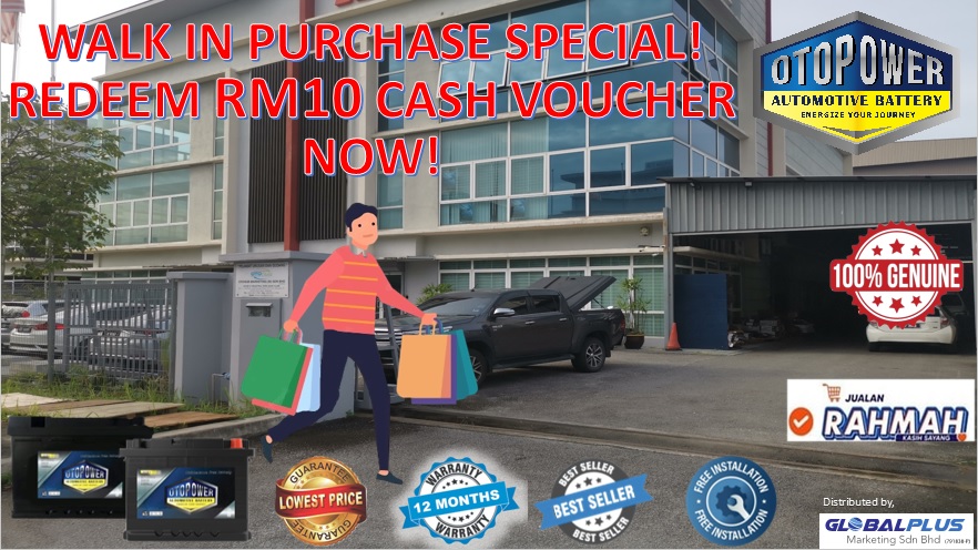 GlobalPlusM27's tweet photo. Walk In Purchase Special! Redeem RM10 Cash Voucher NOW!

1. Visit our https://t.co/fEkzAk2szC webpage
2. Go to contact us
3. Send us your Name, Contact Number, Car Model, Plate Number
4. Walk In Purchase any car battery in our premise
5. RM10 will be Deducted! 

#GlobalPlus https://t.co/O7s8IlPJdF