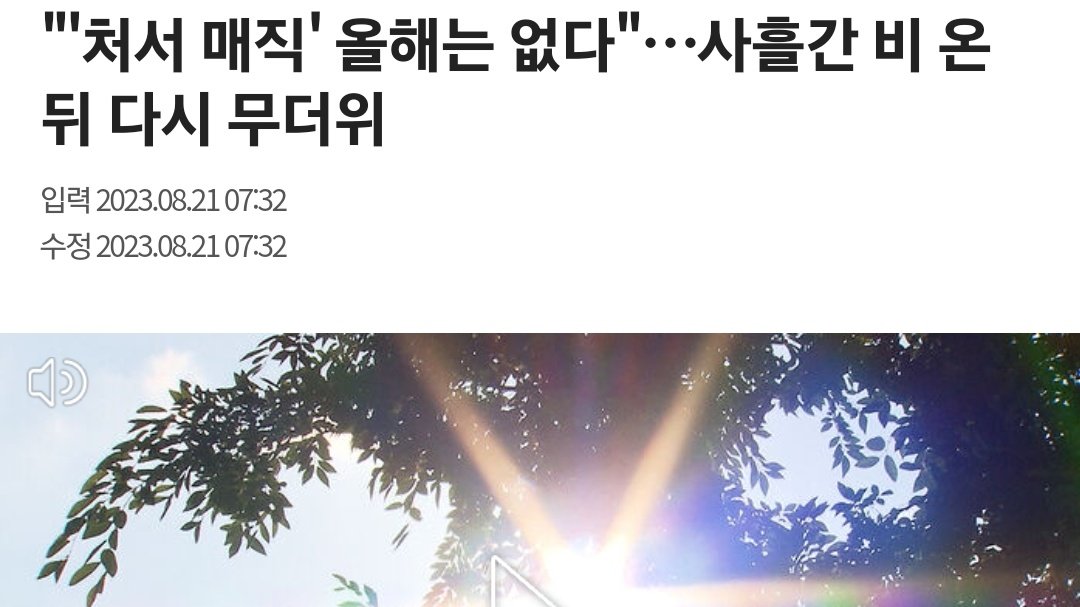 처서야 뭐라고말이라도해봐
너그런애아니었잖아
처서매직이없다는게말이돼?
변했어 너...