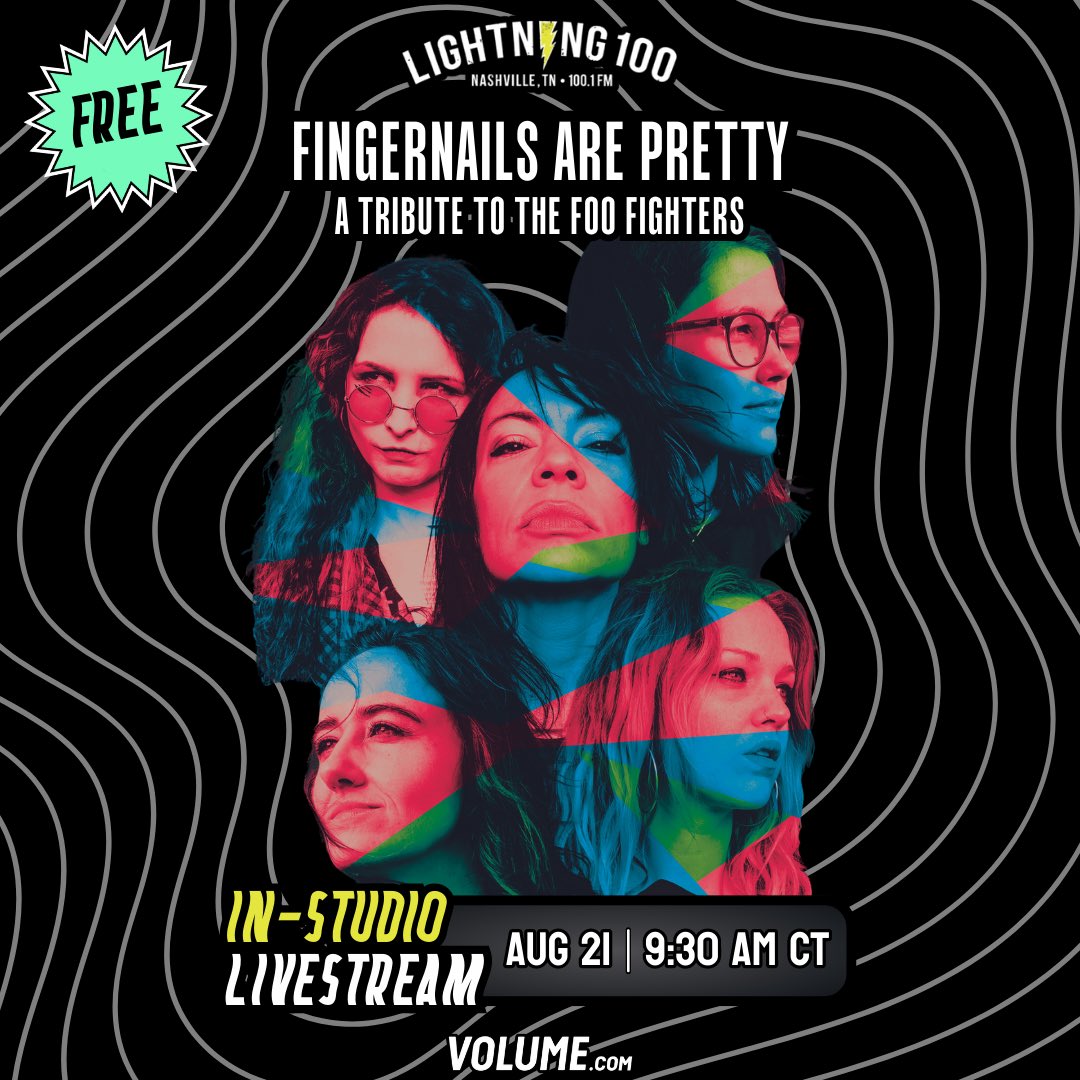 Wake up with <a href="/WRLTmornings/">Lightning in the Morning</a> for a special in-studio performance by <a href="/FAPofficial_/">Fingernails Are Pretty</a>! We’ll be live on <a href="/GetOnVolume/">Volume.com</a> at 9:30am at volume.com/Lightning100