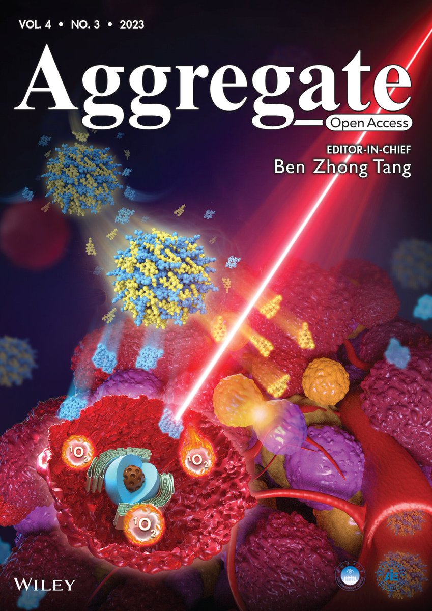 On the back cover of the latest issue: 'Carrier-free nanodrugs for stemness inhibition-enhanced photodynamic therapy' @Weiping_HKU @WileyBiomedical Learn more➡️doi.org/10.1002/agt2.2…