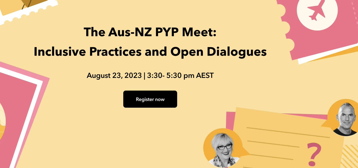 learnerfocused's tweet image. PYP Meet up this week in Australia! Virtual   Aug 23 3:30 to 5:30 pm AEST.  Recording available  #Ausedchat #Education #Learning #PYPchat #ACARA #edchat  tinyurl.com/yc7d2hwz
