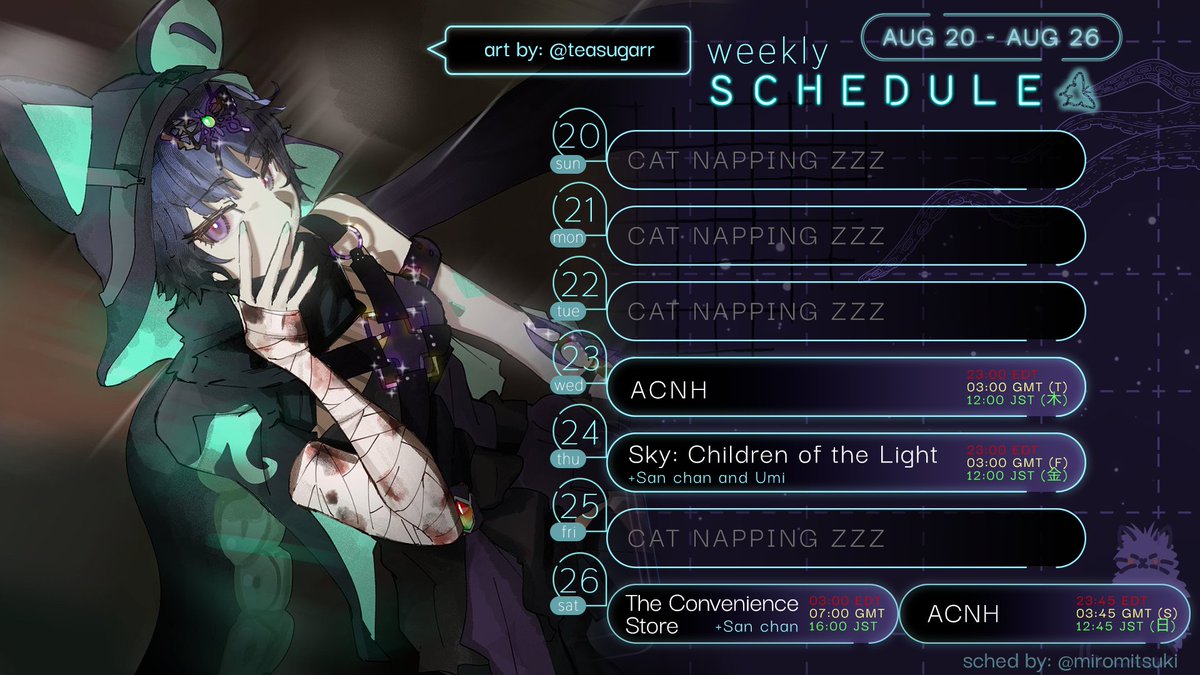 AnathemaMisce's tweet photo. Any peepeepoopoo-ers?  👀

🐾🐙
⊹ General: #AnathemaMisce
⊹ Live: #AnaOnAir
⊹ Art: #Anacrylic
⊹ Fan: #Takonyaki
⊹ NSFW: #Nyantorare
⊹ Memes: #SugmAna

#Vtuber #新人Vtuberを発掘せよ #VtuberUprising #ENVtuber https://t.co/3CTKJP3zAg