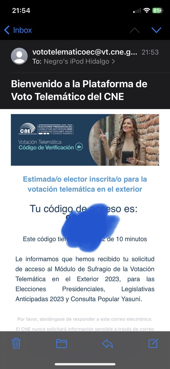 Peladeitor78's tweet photo. Me acaba de llegar mi código cuándo ya se cerró el voto! https://t.co/fU4iyDDCkQ