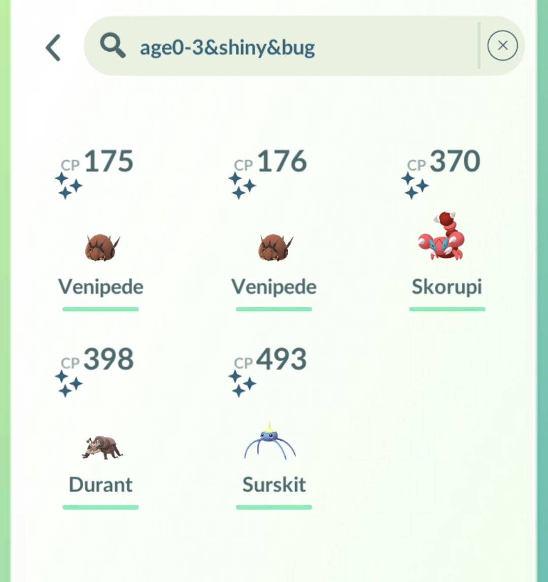 DaveDenlinger's tweet photo. Glad to have gotten two new #TeamBug shinies: Durant and Venipede. Working on that Dex. #GOFestNYC #PokemonGOFest2023 #NYC https://t.co/VhE4xiR5sY
