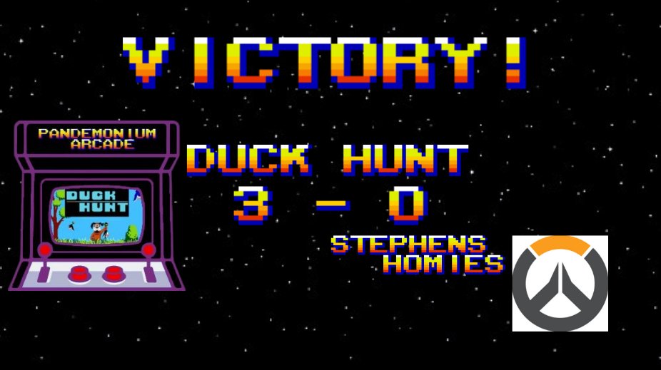 That is a wrap on Week 2 of <a href="/ConsoleGamingLG/">CGL</a> NA Open Tier! With another win in our pockets we are ready to face our next challenger.

Bring it on 😈

#RunUpTheScore #DuckHunt #PandemniumArcade