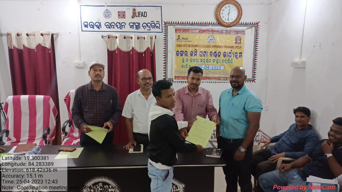 PabitraNimapada's tweet photo. Attened a RoR Distribution Meeting  on Recognisation of Forest Land under Forest Rights Act, 2006 &amp; Amendment Rules, 2012 at SDA, Chandragiri, Gajapati https://t.co/AZrnA9vVUT
