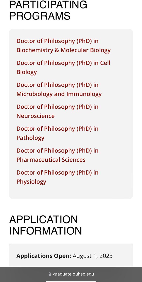dafemlions's tweet photo. PhD opportunities in biomedical sciences at The university of Oklahoma health sciences center. NO APPLICATION FEE https://t.co/1fwYsrYGif