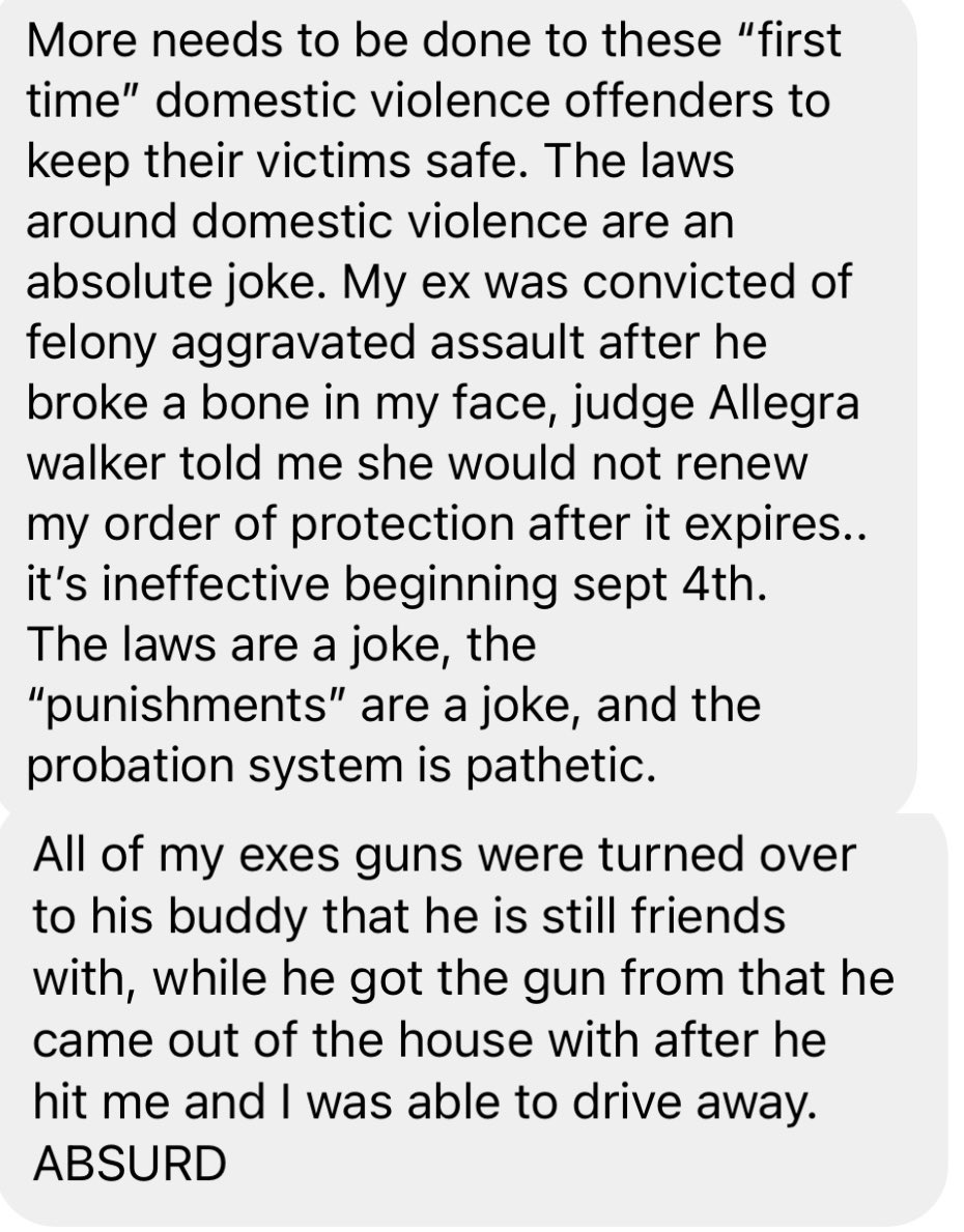 TheTNHoller's tweet photo. INBOX: “The laws around domestic violence are a joke.” 

A TN domestic abuse survivor whose ex broke a bone in her face (she sent us pics 😳) reiterates that our current laws don’t do enough to separate dangerous people from weapons, even in domestic abuse situations. https://t.co/aNObe4BIq7