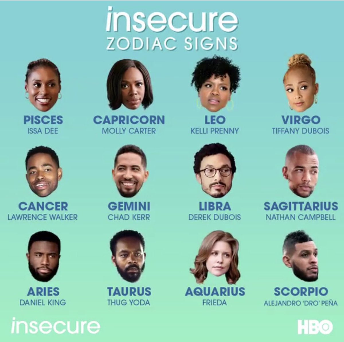 b0mbchell_'s tweet image. After my Insecure rewatch and finding this Zodiac chart it makes sense why Issa and Lawrence worked the best. And Issa being a Pisces tracks 🌚🤭