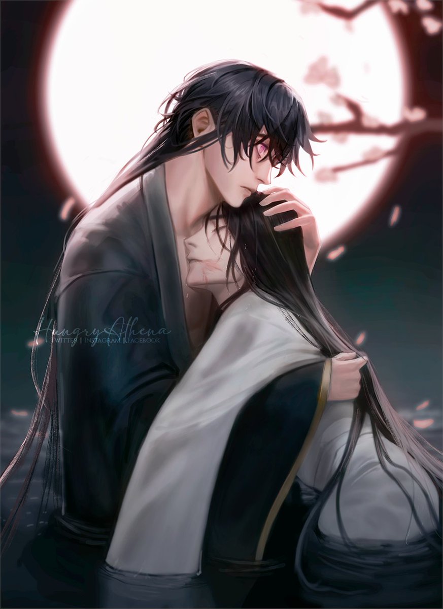 'He holds my body in his arms He didn't mean to do no harm And he holds me tight' #2ha #ranwan #taxianjun #chuwanning #二哈和他的白猫师尊
