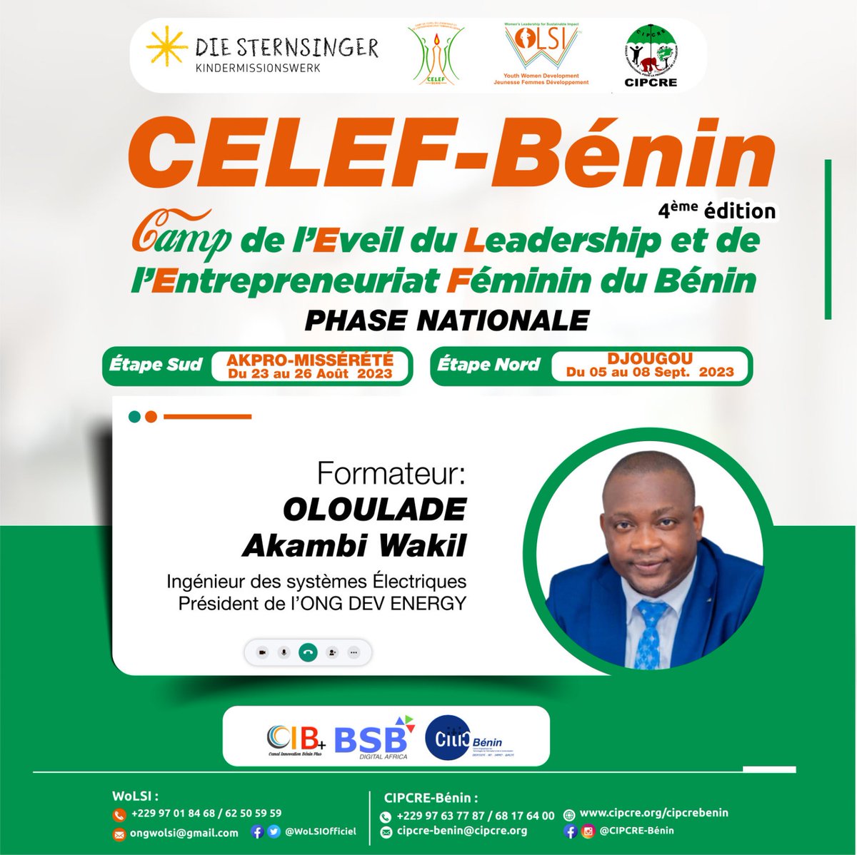 WoLSI_Officiel's tweet photo. #CELEFBénin2023 #PhaseNationaleOutre que les Alumni CELEF-Bénin et les Keynotes Speakers, Voici le Dream Team des Formateurs/trices aux parcours et à l'impact remarquables dans leurs domaines d’activités respectifs. 3/3 https://t.co/8ElQAJcbIV