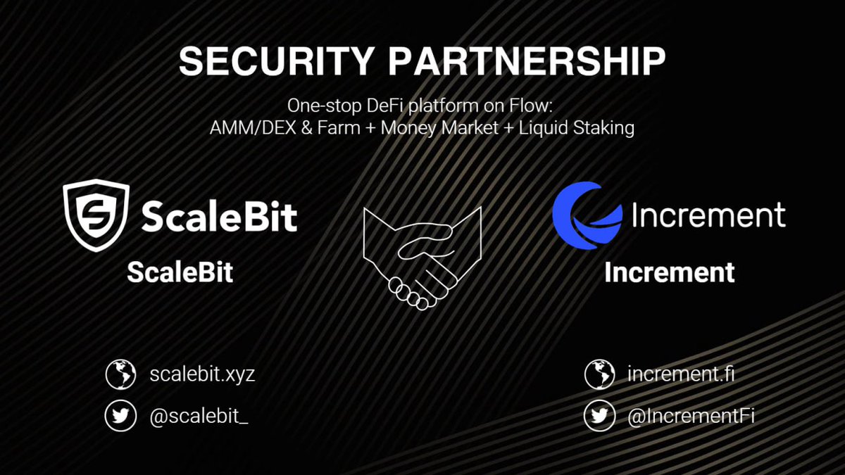 SmartCryptoNew1's tweet image. 🔐 @IncrementFi formed a security partnership @scalebit_
🔐 #Scalebit is a leading security auditing team specializing in audits for ZKP, Layer 2, and Cross-chain applications
🔽 VISIT
m.scalebit.xyz
#SCN1