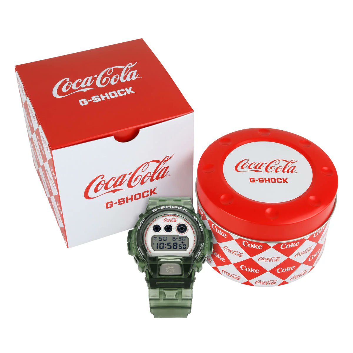 海外発売！ Coca-Cola x G-SHOCK DW6900CC23-3/DW5600CC23-4