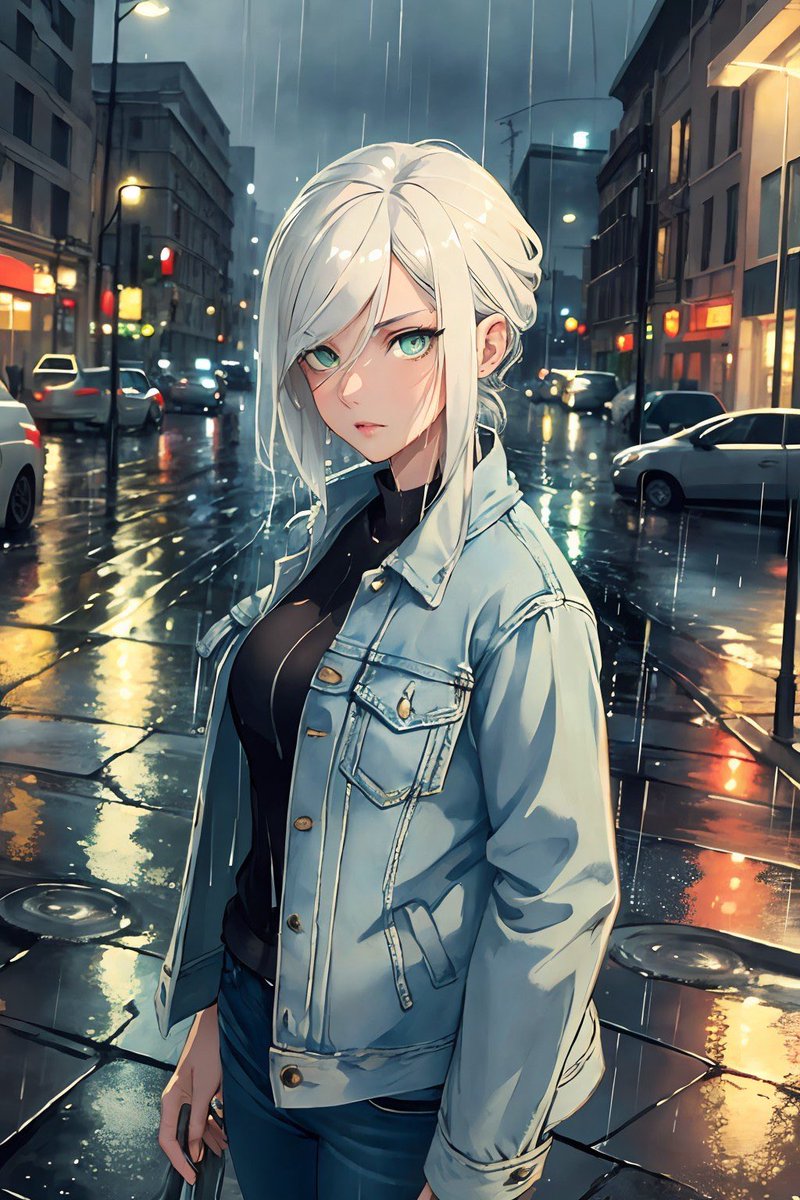 MoonflowerFang's tweet photo. Raindrops keep falling on my head #RaindropAIWeekend #YodayoAI #AIart #AIArtwork #AIArtCommuity #AI美女 https://t.co/nT7GayPDh6