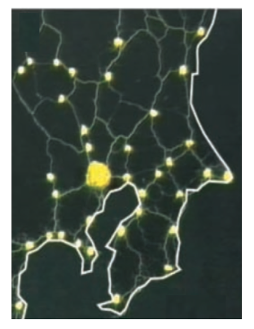 paper_a_day's tweet image. 6️⃣ In Figure 1b, the slime mold recreates the Tokyo subway network by creating a tubule network between food sources corresponding to different cities in the Tokyo area. This suggests a form of spatial learning. #Learning #SpatialMemory