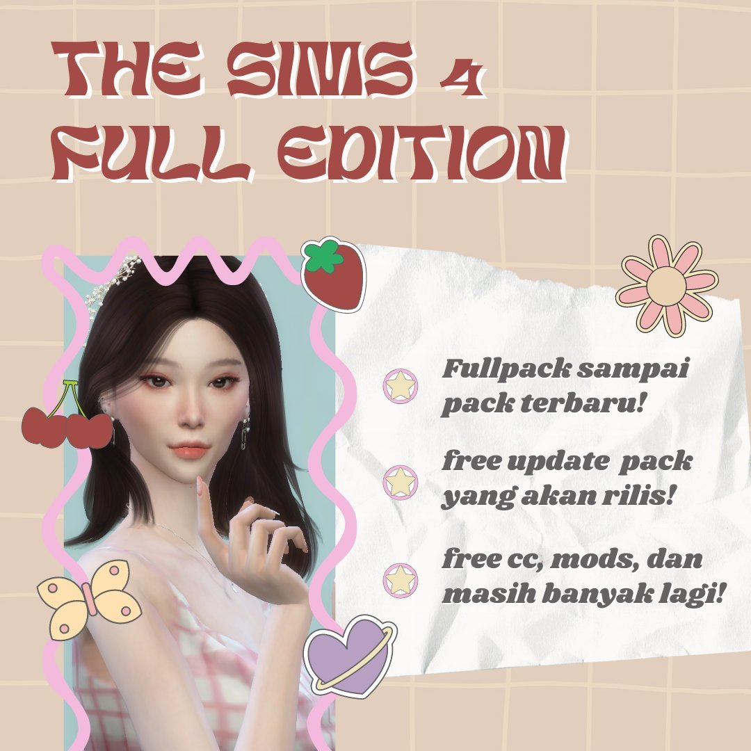 jual the sims 4 only 30k free update+cc+mod+dll tweet media