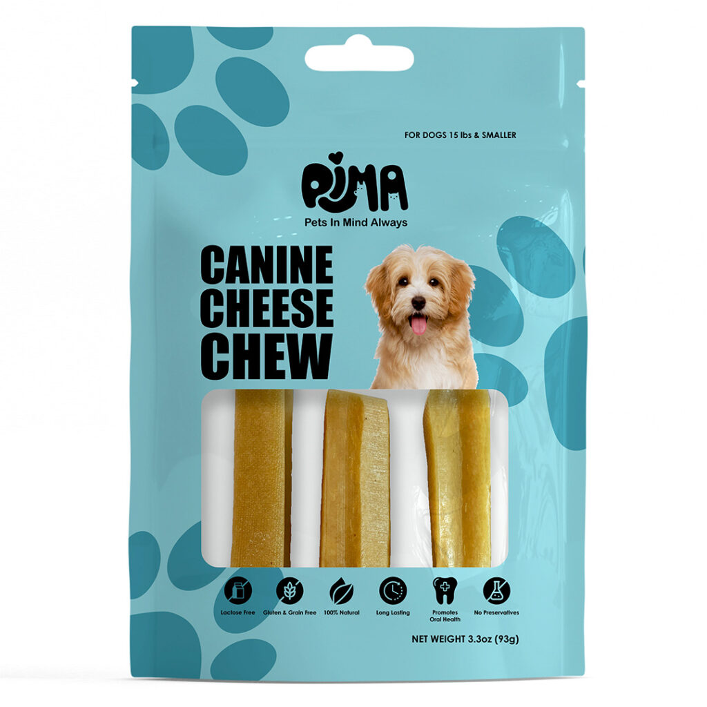 Take your dog's snacking game to the next level 🐶🧀  
Looking for a tasty and #nutritioustreat for your furry friend? Look no further than #PIMACanineCheeseChew, made with all-natural ingredients and no artificial preservatives.  
Order Today! pima.pet/product/canine…