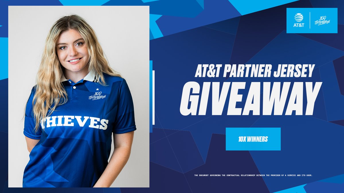 We’re giving away 10 special edition Jerseys, courtesy of @ATT! 1.) Follow @100Thieves & @ATT 2.) Retweet this post 3.) Reply with your jersey size U.S. Entries Only! Giveaway ends Saturday, August 26th. Link for T&Cs: bit.ly/ATTPartnerJers…