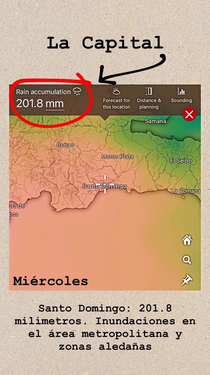 migroja's tweet photo. Los pronósticos de acumulación de agua por la tormenta tropical son muy grandes para el sur y Santo Domingo. https://t.co/D8O9LIIgyb