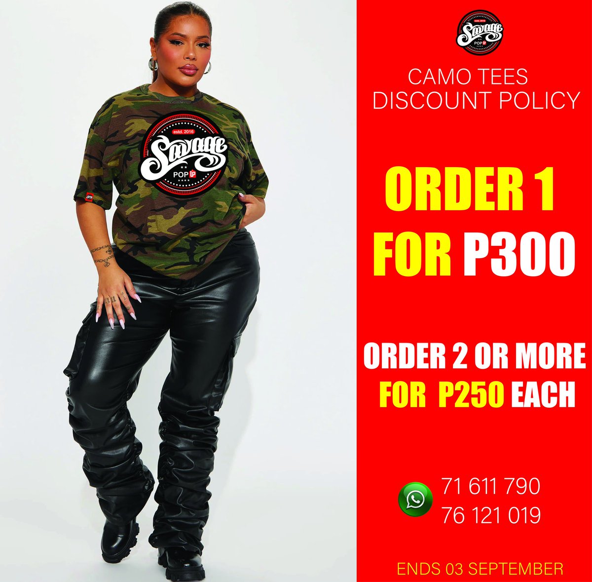 SAVAGE POP-UP (@savage_popupbw) / Posts / X