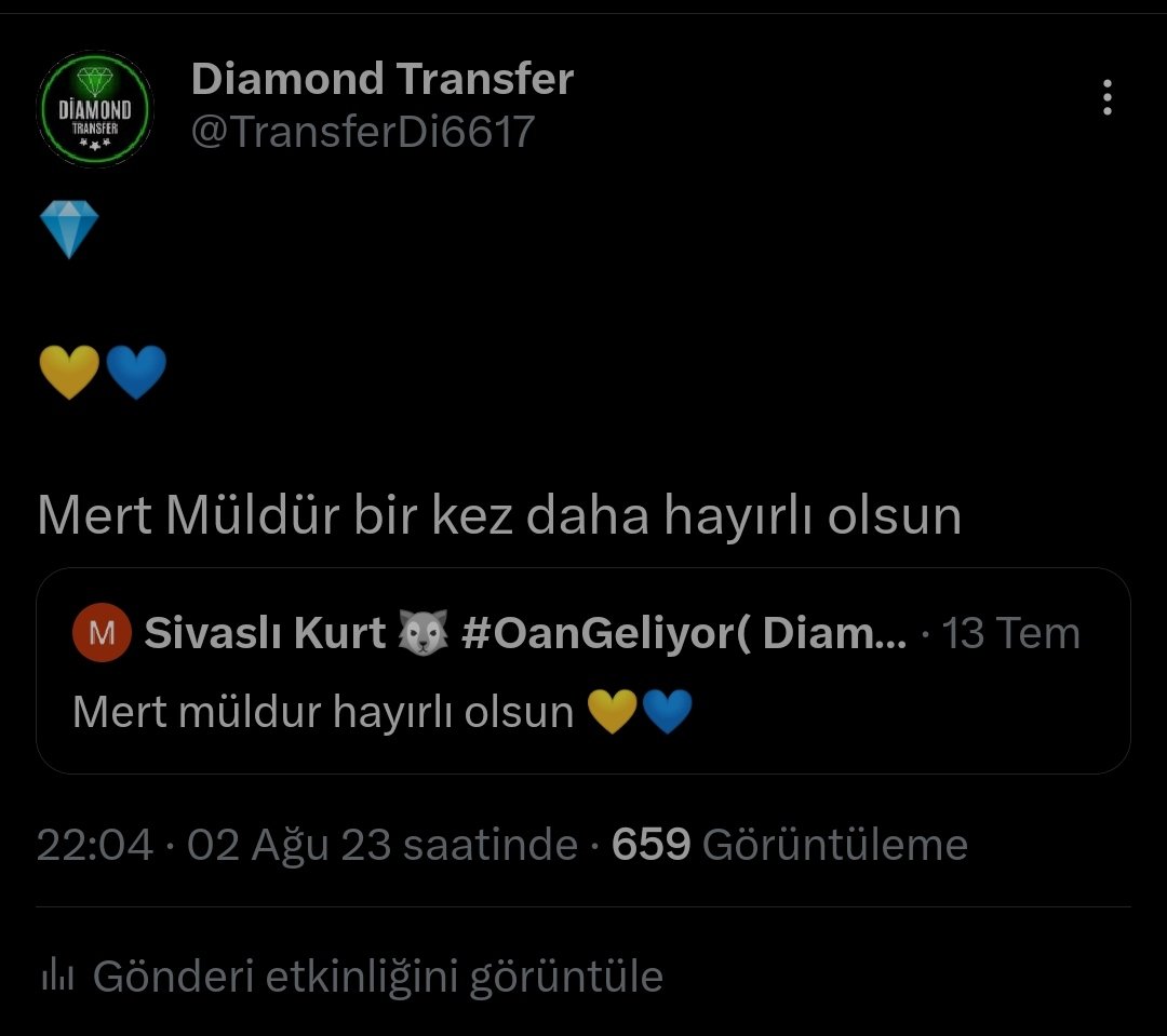 TransferDi6617's tweet photo. 💎

 💛💙

Fenerbahçe'm adına 4/4 yaptım şükürler olsun. Geç kaldım tüm bağlantılarımdan uzak kaldım. 2 seneye yakın oldu Twitter dan Transfer haberciliğinden uzak kalali ama Allah nasip etti 4/4 ile sezonu kapattım 

Tek bir hedef var 6 numara. Onun için de pusudayim 😉 https://t.co/meS1F4bEyq