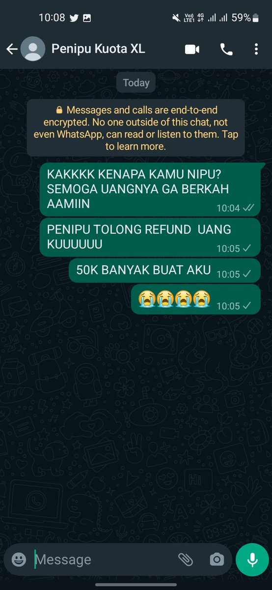 HELP RT!!!
 lemes bgt habis ketipu😭 ini aku ngetik sampe gemeteran😭 ini akunnya @fobtya hati2 ya guysss sama dia, aku chat wa di blokir +62 857-7169-8488 
085771698488 semoga rezekinya lancar biar ga nipu terus, kasian orang2 yg kamu tipu dan dapet karma dari tuhan AAMIINNNN