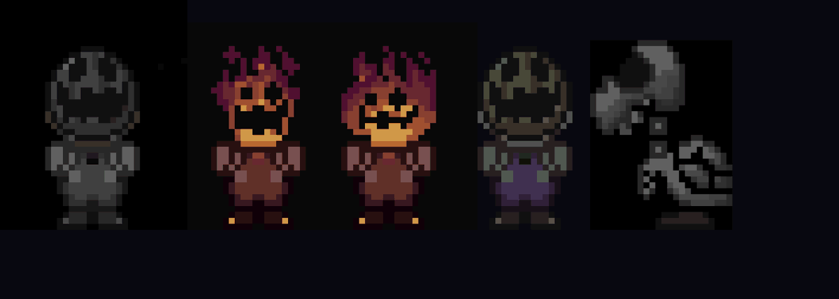 iAngstyTeen's tweet photo. i've extracted all the main non-playable characters from Forest Level

the most mysterious one for now is the Luigi with the yellow mask/face, he only appears once and has no dialogue that makes a reference to him/his appearance https://t.co/CjAsDY4evr