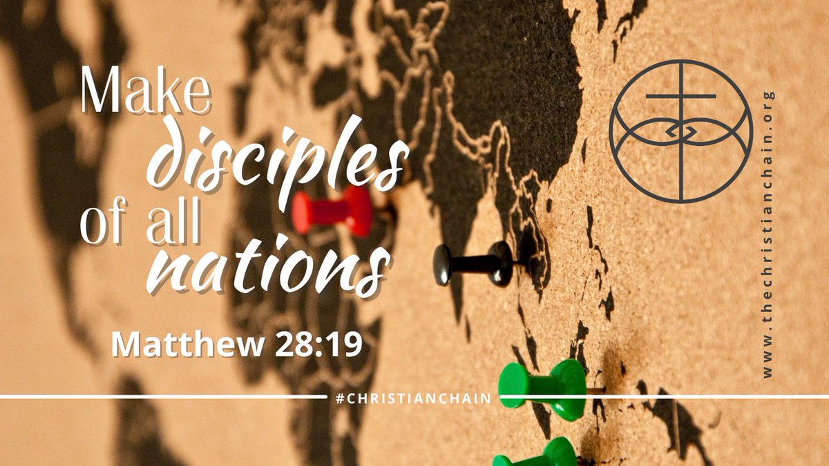 TCCFOfficial's tweet image. This verse encourages us to be God's #disciples, #SpreadTheGoodNews of Jesus Christ and to #HelpOthers, regardless of their background or where they come from.

Where has God placed you to #ShineHisLight in these dark times?

#WeeklyVerse #ChristianChain #Matthew28.19
