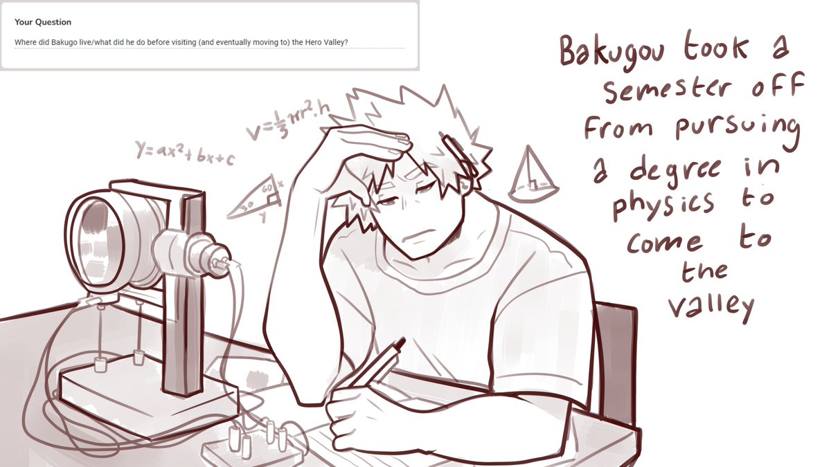 AskMHV's tweet photo. Question 8:
Where did Bakugo live/what did he do before visiting (and eventually moving to) the Hero Valley? https://t.co/H0oj8wGsWp