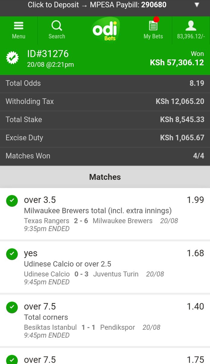 Purita254t's tweet photo. Woooooon Successfully Congratulations to all who placed the bet ✅🙏more wins coming this week ... Retweet and drop your Mpesa number for lunch 🎁🎂🍰🍥🥞🥞 https://t.co/pyNSAZ6gz7